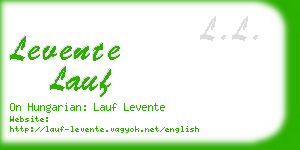 levente lauf business card